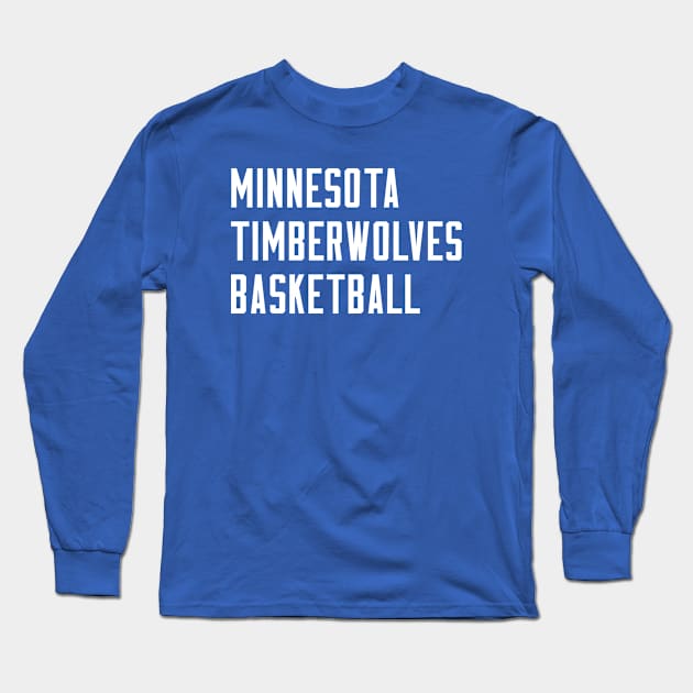 Wolves baskebtall Long Sleeve T-Shirt by Buff Geeks Art